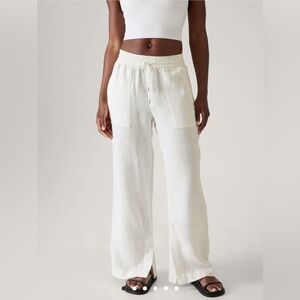 Athleta retreat linen pants white XXSP